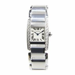 Cartier Tankissime Diamond 18kt White Gold Ladies Watch we70039h
