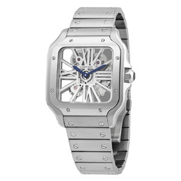 Cartier Santos Large Skeleton Hand Wind Mens Watch whsa0015