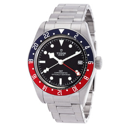 Pre-owned Tudor Black Bay GMT Automatic Chronometer Black Dial Pepsi Bezel Mens Watch M79830RB-0002 m79830rb-0001