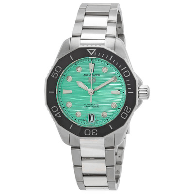 Tag Heuer Aquaracer Ladies Watch Diamond Green Dial WBP231K.BA0618 (black, arb7929)