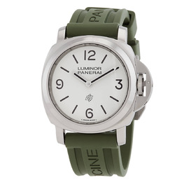 Panerai Luminor 44mm Base Logo Automatic White Dial Mens Watch pam01087