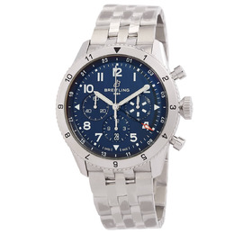 Breitling Super AVI B04 - Aviator's Tribute GMT Chronograph with Blue Dial, Stainless Steel Case