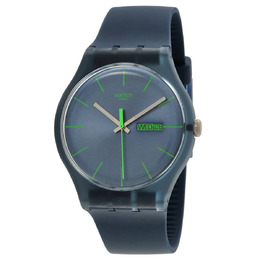 Swatch Originals New Gent Blue Rebel: SO29N704 Mens Analog Quartz Watch with Date and Day Display