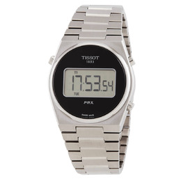 Tissot PRX Digital Mens Watch - t1372631105000 (Silver Stainless Steel Case, Black Dial, Sapphire Crystal)