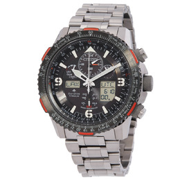 Citizen Promaster Skyhawk A-T Perpetual Alarm World Time Chronograph Analog-Digital Black Dial Mens Watch jy8108-53e