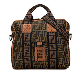 Pre-owned Fendi Zucca Canvas FF Satchel 2288 7va158 mx7 069