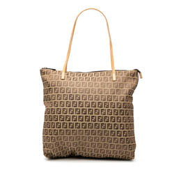 Pre-owned Fendi Zucchino Canvas Tote 2119 8bh024 028