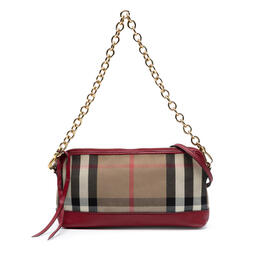 Pre-owned Burberry House Check Canvas Abindon Convertible Clutch cfppan1301