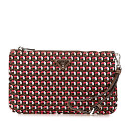 Pre-owned Prada Tessuto Stampato Wristlet Clutch vniu8zezsb9mtcf1