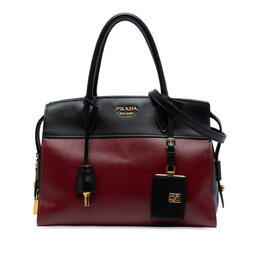Pre-owned Prada Small Saffiano And City Calf Esplanade Satchel 1csrc90ks47p4wjs