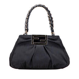 Pre-owned Fendi Small Zucca Canvas Mia Chain Tote 2111 8br615 dmp 109