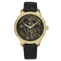 Dior Montaigne Automatic Diamond Gold Dial Ladies Watch cd153550a001