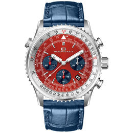 Oceanaut Flight Chronograph Quartz Red Dial Mens Watch oc0131