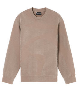 EMPORIO ARMANI: Коричневая толстовка 