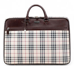 Pre-owned Burberry House Check Canvas Travel Bag 2a2kkzezew4yy6xf
