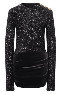 Balmain: Платье с пайетками 