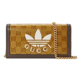 Сумка кросс-боди Gucci x adidas Chain Logo Crossbody Bag 'Yellow Brown' 621892-uvscg-7267 | tan