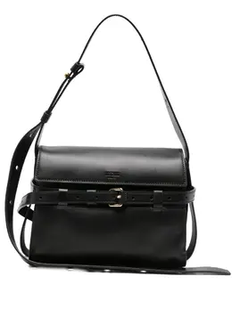 Кожаная сумка на плечо Tie Me Moschino, черный 30305851 | черный