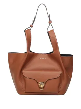 Сумка на плечо из зернистой кожи Coccinelle, коричневый 32350433 | коричневый