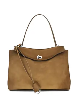 Сумка-тоут Rodeo среднего размера из замши Balenciaga, коричневый 32492430 | коричневый