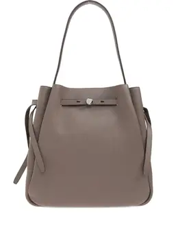 Большая кожаная сумка-ведро Romy Tory Burch, коричневый 32553985 | коричневый