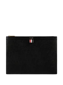 Клатч из кожи с логотипом Thom Browne, черный 32849306 | черный