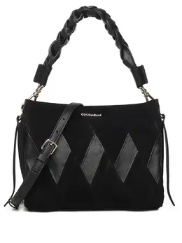 Сумка-тоут с плетеной ручкой Coccinelle, черный 32350449 | черный