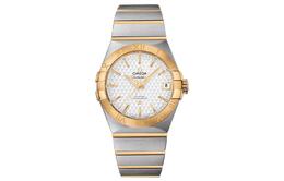 Omega Часы Constellation Collection Automatic Mechanical Movement Men's Watch 38mm White Dial Stainless Steel 18K Gold Strap 123.20.38.21.02.009