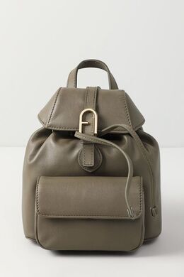 Furla: Рюкзак цвета хаки 