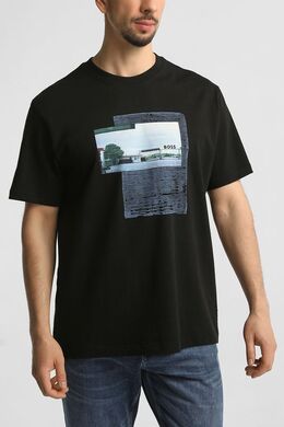 BOSS: Хлопковая футболка 