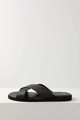 BOSS: Чёрные шлёпанцы 