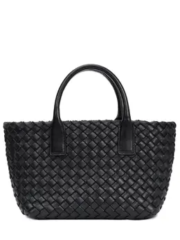 BOTTEGA VENETA: Чёрная сумка  Cabat