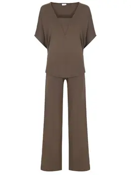 ZIMMERLI: Костюм цвета хаки 