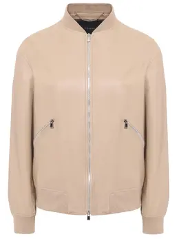 KITON: Кожаная куртка 