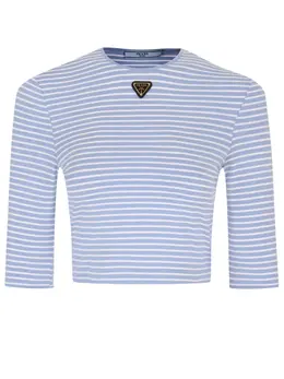 PRADA: Хлопковая футболка 