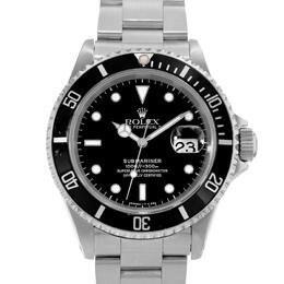 Pre-owned Rolex Submariner Date Automatic Chronometer Black Dial Mens Watch 16610 bkso