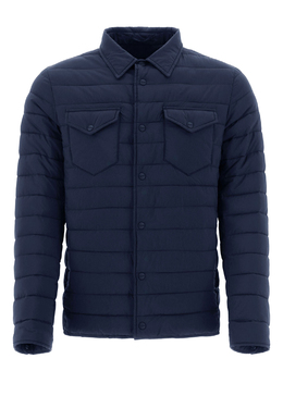 HERNO: Синий пуховик 