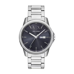 Armani Exchange AX1767: Banks Series Men's Watch - Dark Blue Dial, Silver Stainless Steel Case