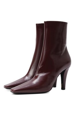 Saint Laurent: Бордовые ботинки 