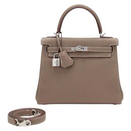 Hermes Сумка Kelly Togo из телячьей кожи для женщин 18 Etoupe слоновая серый h044624ck18