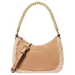 Michael Kors Сумка через плечо Jet Set Split Cow Leather Small женская brown 35f5gtvc1s-peanut
