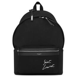 Хлопковый и холщовый рюкзак обычный мужской черный Saint Laurent 534968gkqn61070