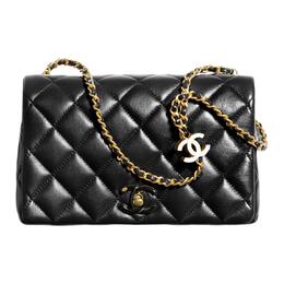 Chanel Сумка-клатч из овчины, кроссбоди, наплечная сумка trumpets women's black as4967-b17322-94305