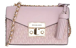 Michael Kors Сумка через плечо rose leather chain, кроссбоди женская ballet pink 35t0gxoc1b-ballet