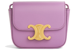 Celine Сумка Triomphe из коровьей кожи, мини-сумка через плечо, женская фиолетовая 10i513dpv-32mv