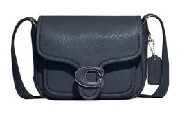 Coach Сумка-мессенджер Tabby из полированной галечной кожи и выделанной телячьей кожи, маленькая женская наплечная сумка marine blue cj846-lhden