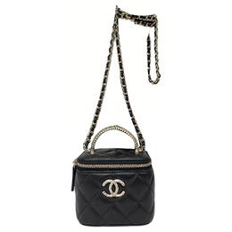 Chanel Золотая металлическая сумка из овчины через плечо кроссбоди женская черная ap4205-b17687-94305