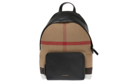 Burberry Рюкзак Regular Unisex из холста с кожаной спинкой Black & Yellow & Brown 40333971