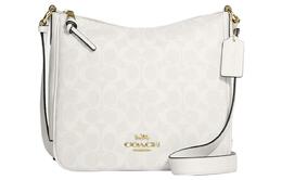 Coach Сумка кроссбоди и плечевая сумка ellie canvas с отделкой из рельефной кожи, средний размер, женская, цвет chalk white и glacier white c1649-imrff