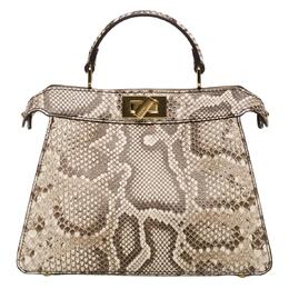 Сумка через плечо snake skin, кроссбоди, маленькая женская сумка dark gray Fendi 8bn327-agxq-f1dm2